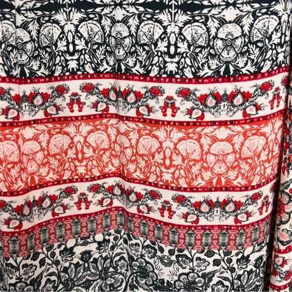 Zac & Rachel Womens Top Size Petite L white black salmon work wear metal tassel - Picture 9 of 16